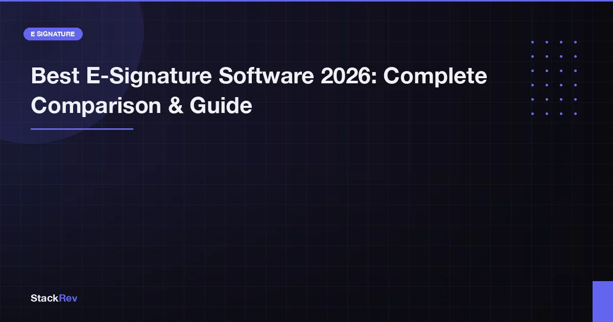 Best E-Signature Software 2026: Top Picks for Seamless Signing