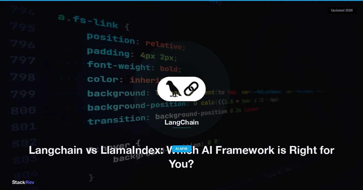 Langchain vs LlamaIndex: Which AI Framework is Right for You?
