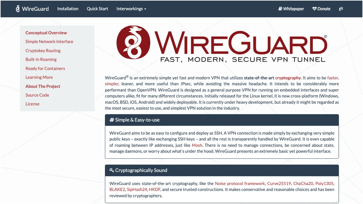 Features comparison for tailscale vs wireguard